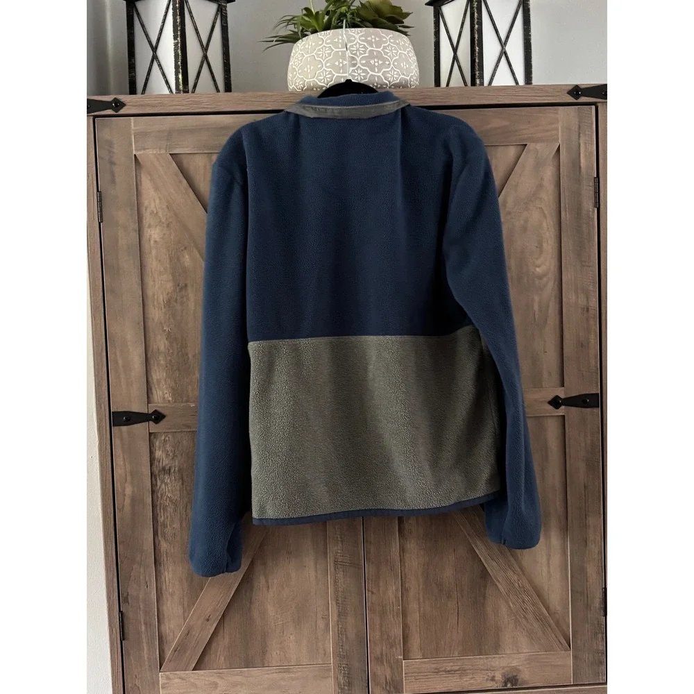 The North Face Teen Unisex TKA Glacier Quarter Zip Fleece Navy Green Large 12